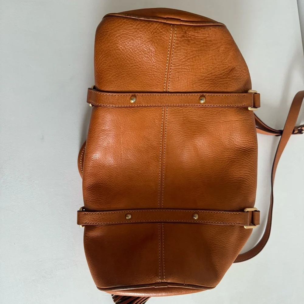 Dooney & Bourke Florentine Small Satchel – Cognac Leather - Picture 11 of 15